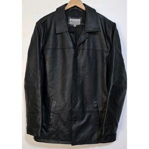Excelled Leather Jacket Pockets Men XLT Black‎ Moto Biker Thick Insulated Grunge